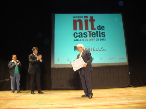 Joan Vallès premiat a la Nit de Castells