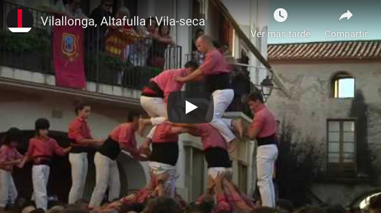 La Vella i la Jove de Tarragona porten castells de 9 a Vilallonga: el vídeo