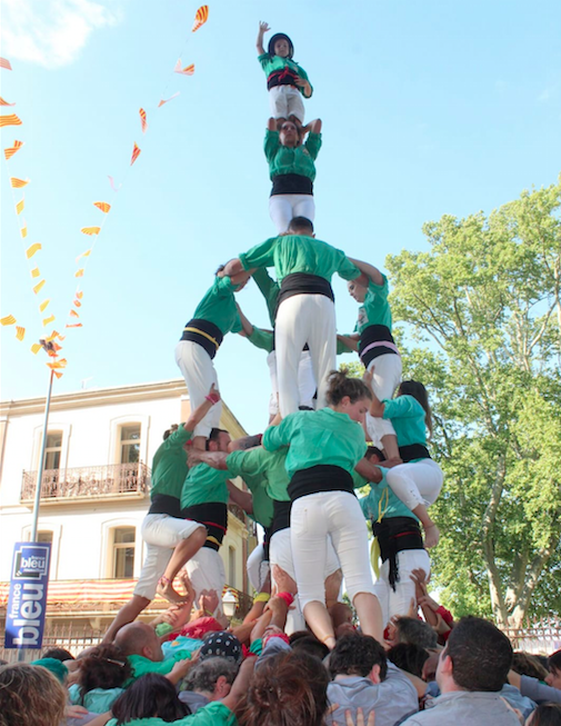 Els Castellers del Riberal superen els 100 castells de 7