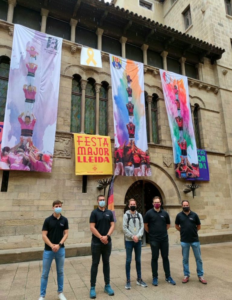 Els Castellers de Lleida, presents en els actes de Sant Anastasi