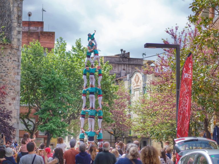 Castells de 8 de color verd