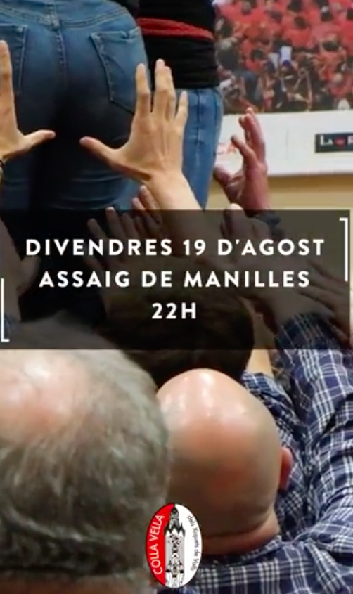 Dijous 18, 12h. La Colla Vella fa una crida per assajar manilles.