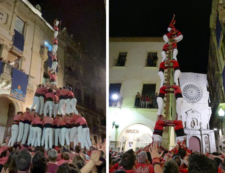 La Plaça del Blat torna a viure una diada intensa, amb estrena del pde8fm de la Colla Vella, i un 2de8sf que la Joves dona per carregat