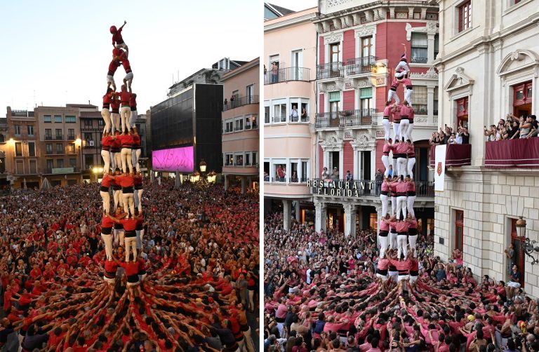 Els 4de9sf dels Xiquets de Valls llueixen en un Mercadal en què la Vella no pot amb el 9de9f