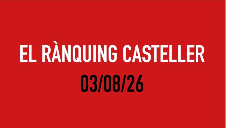 El Rànquing Casteller: 3/08/26
