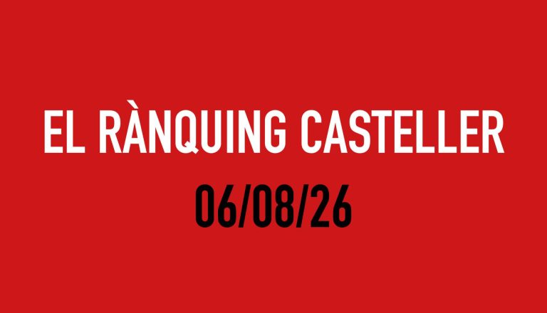 El Rànquing Casteller: 6/08/26