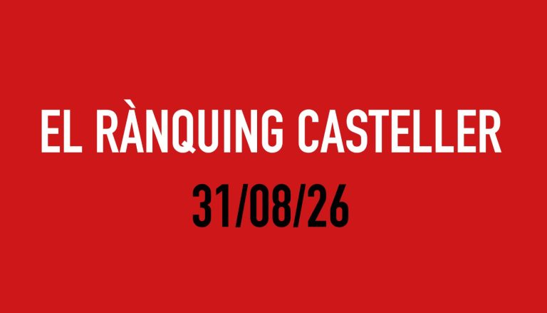 El Rànquing Casteller: 31/08/26